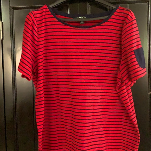 Lauren Ralph Lauren Tops - Ralph Lauren Red and Navy Blue Striped Top. Women’s Size 1x